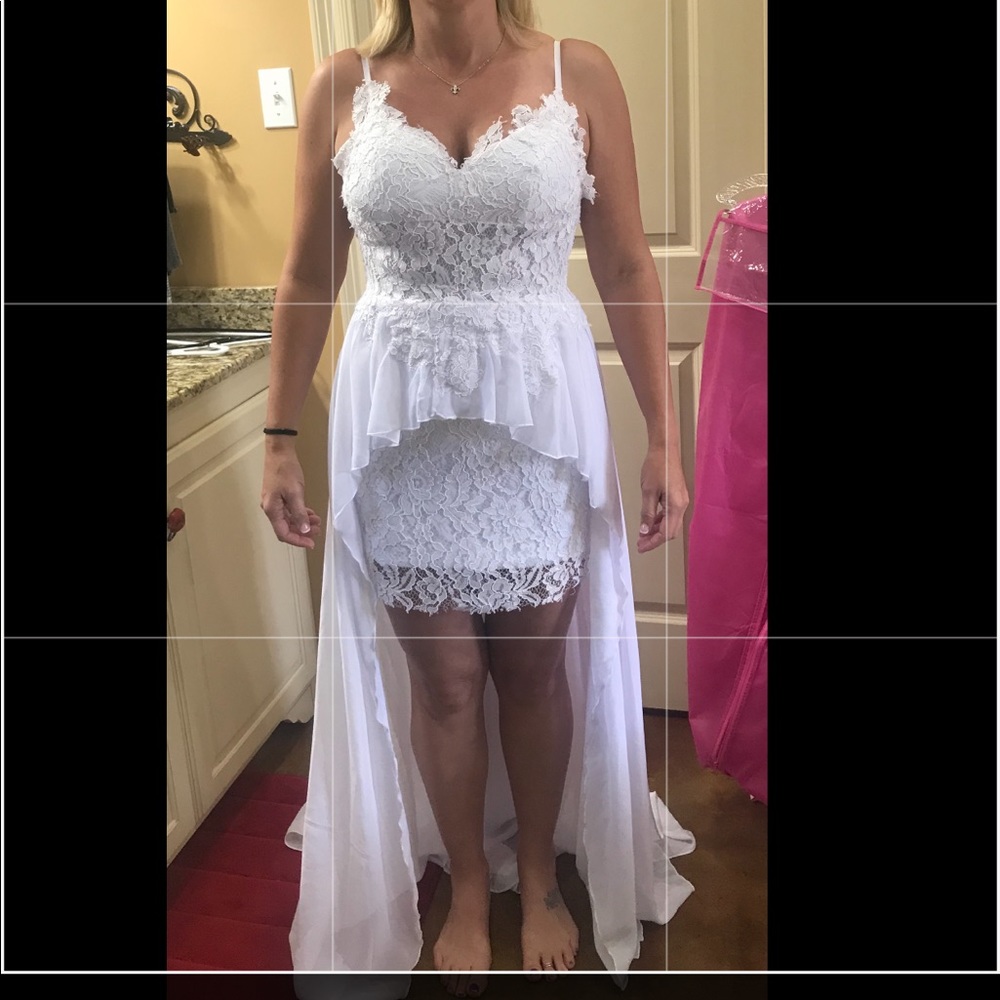 Beautiful White formal Lace Dress